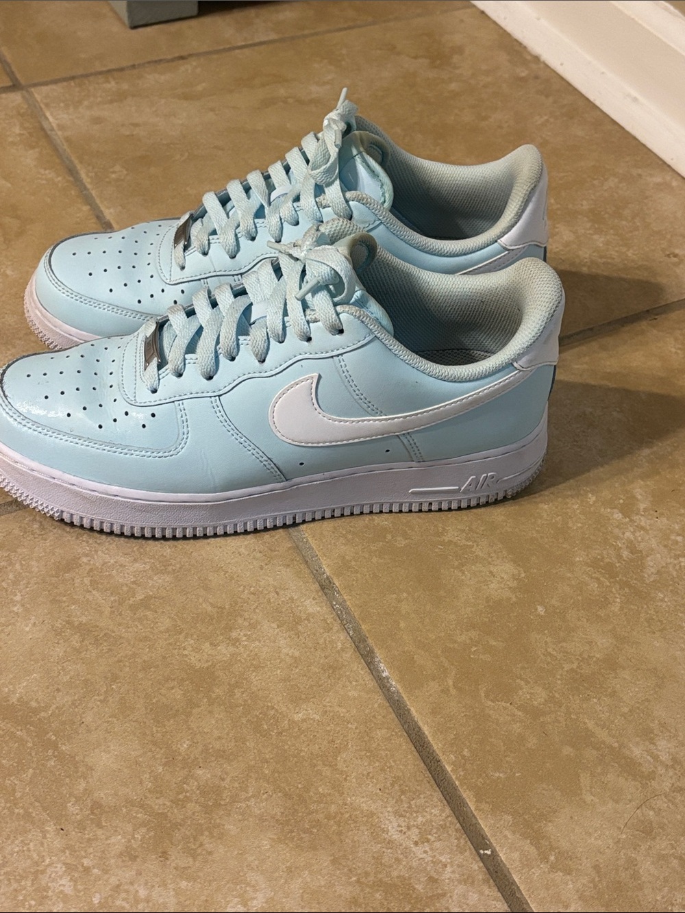 Nike Air Force 1 Low Light Blue with White Swoosh